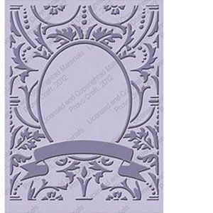 Cuttlebug 4” x 6” ORNATE OVAL FRAME embossing folder